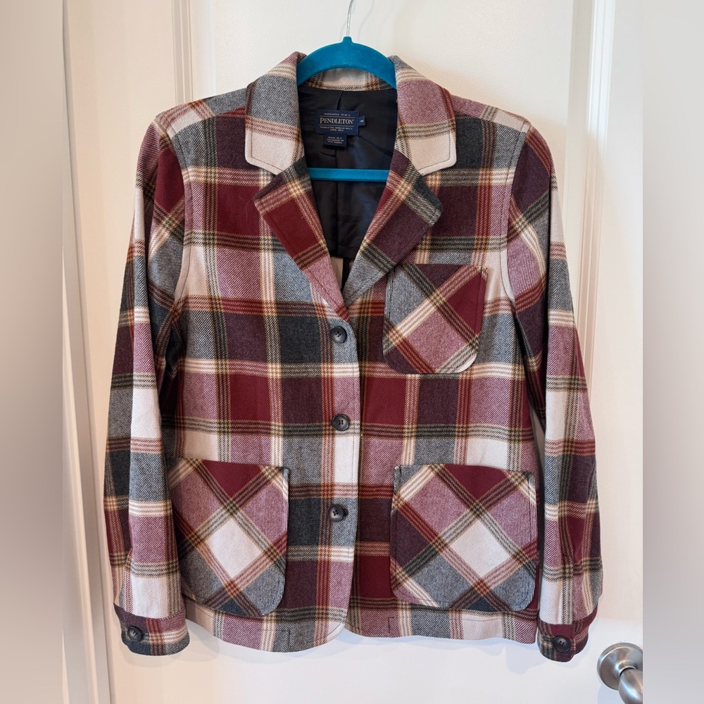 Pendleton Women's Wool Plaid 49er Blazer